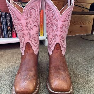 Tony Lama Pink Cowboy Boots 6.5